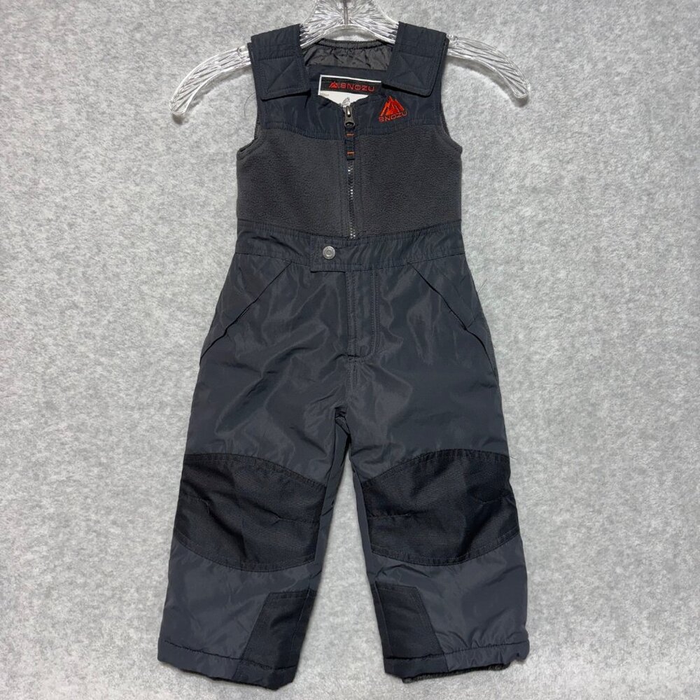 Snozu Kids Black & Charcoal Snow Bib Overalls
